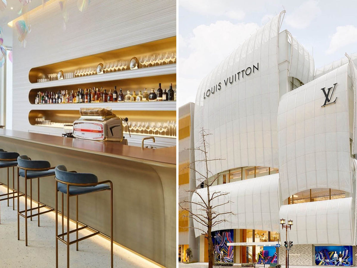 Inside view of the first ever Louis Vuitton Maison to open in