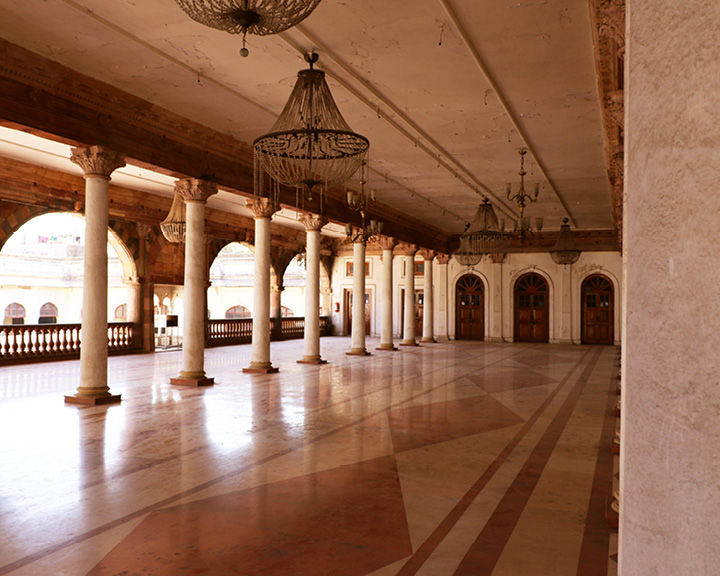 INDORE, INDIA - FEBRUARY 17: Rajwada Palace on February, 17, 2014, Indore,  India Stock Photo - Alamy