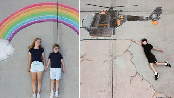 This Brother-Sister Duo Is Travelling The World Through Chalk Drawings