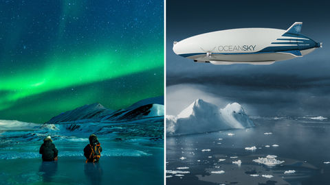 Glide Over The North Pole In OceanSky Cruises' Sustainable Hybrid Aircraft
