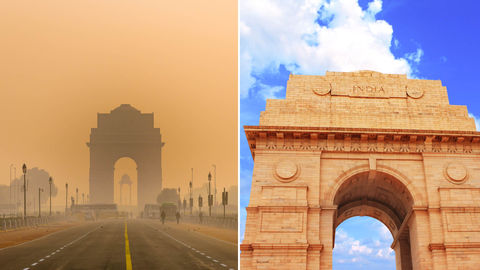 These Images Show How Drastically The Air Quality In Delhi Has Changed Pre & Post Lockdown