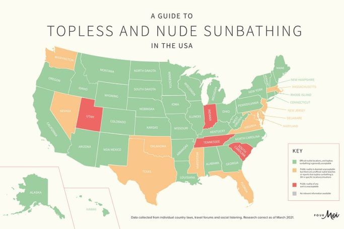 This Map Shows You Where You Can Sunbathe Nude Around The World