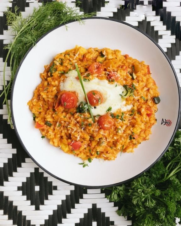 Smoked tomato and mascarpone risotto