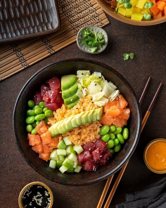 Hawaiian Salmon & Tuna Poke Bowl, YouMee