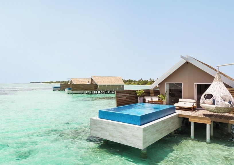 Romantic pool water villas