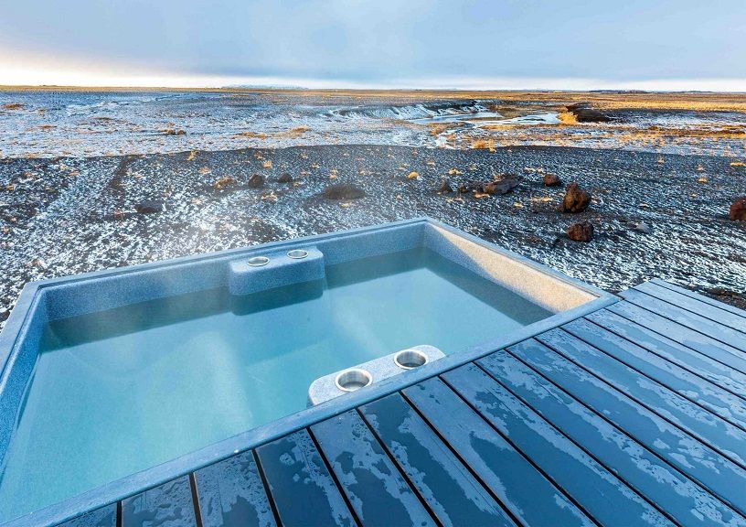 Glass cottage in Iceland