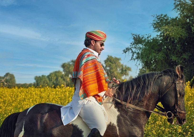 Chaitanya Raj Singh on horse