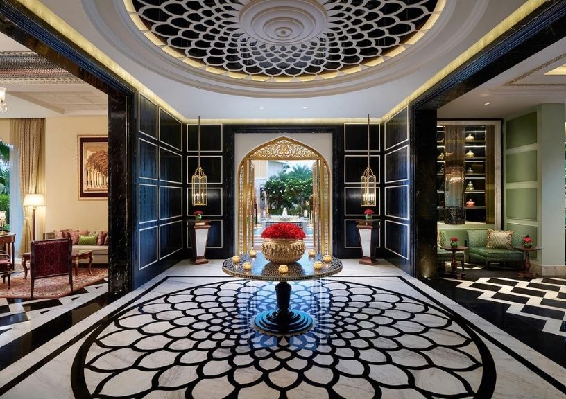 orgeous corridor of The Leela Palace Jaipur