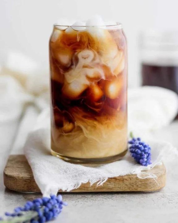 Lavender cold brew latte
