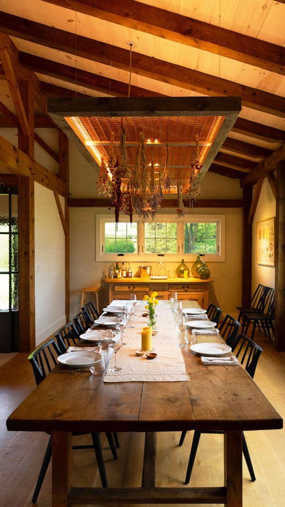 antique French farm table.