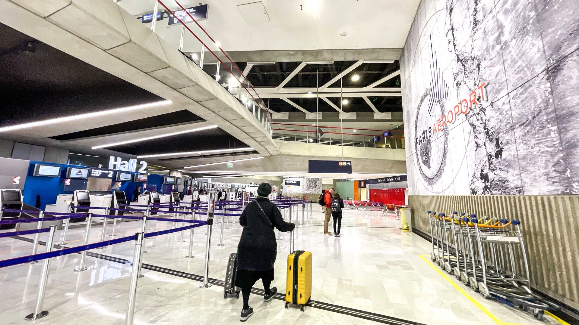 The architecture of Terminal 2 at Paris Charles de Gaulle Airport