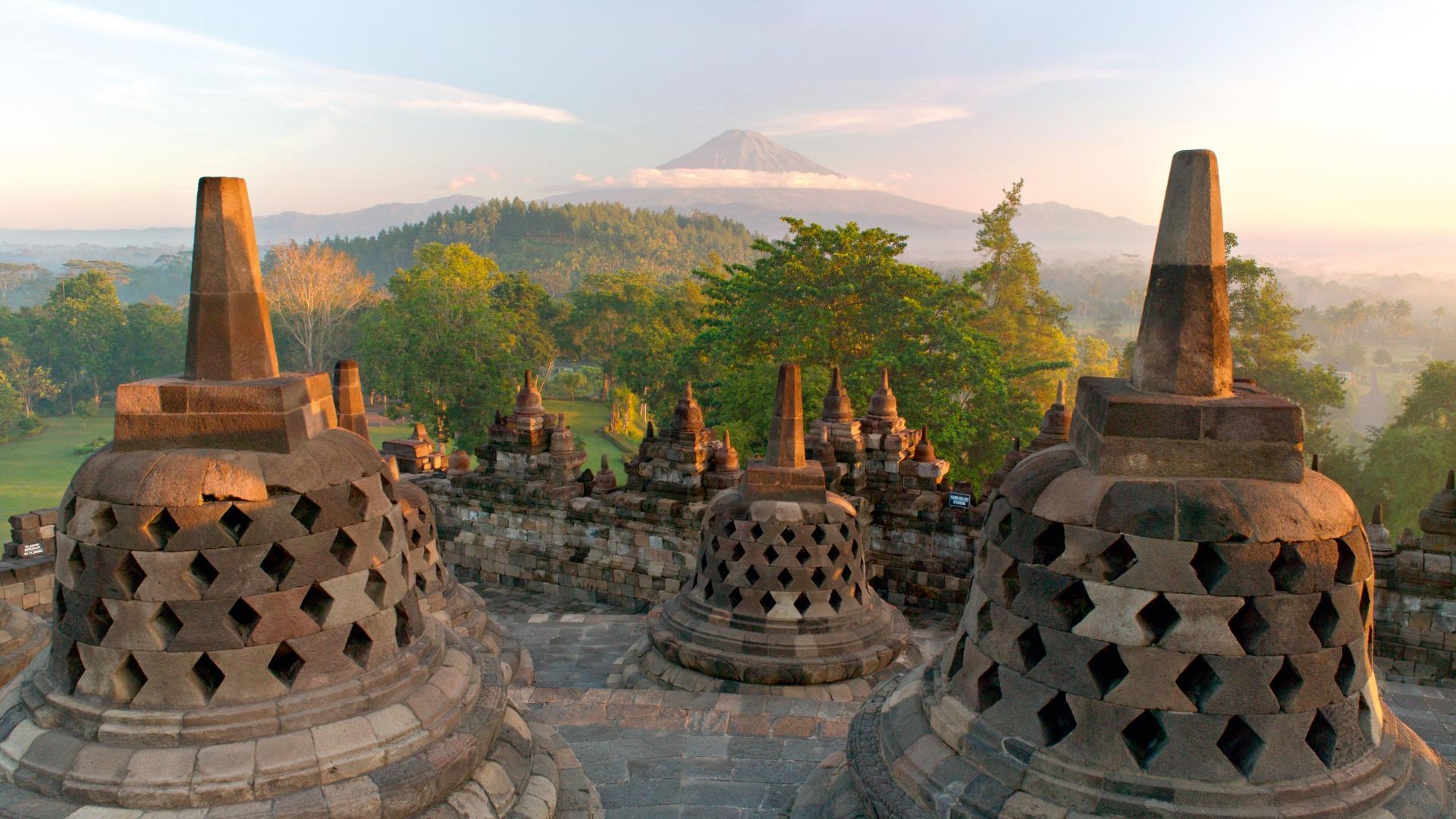 Buddhist temple at Borobudur