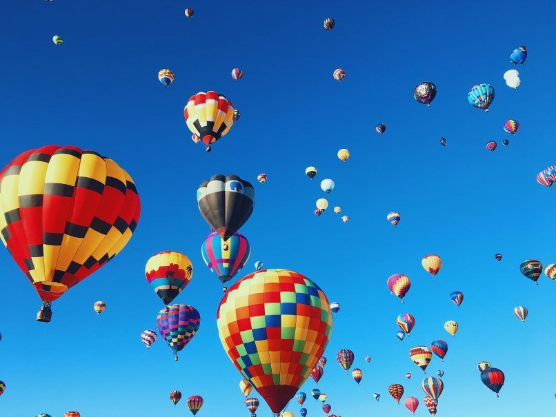 hot air balloon in Varanasi
