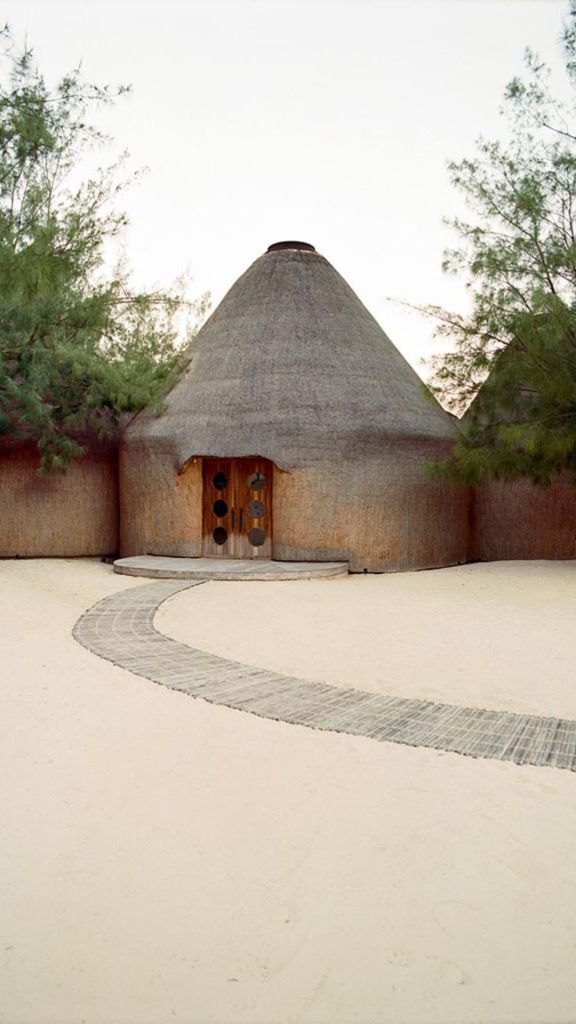 The design of Kisawa’s spa was inspired by local grass-roofed architecture.