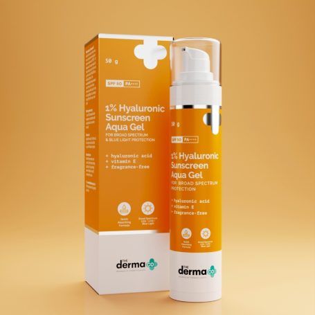 The Derma Co 1% Hyaluronic Sunscreen Aqua Gel with SPF 50 PA++++