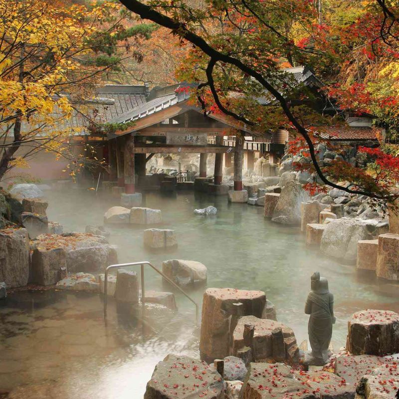 This Hidden Hotel Is Home To Japan's Most Scenic River Hot Springs