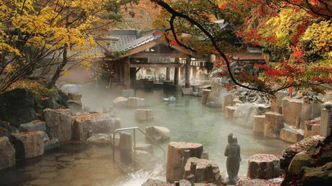 This Hidden Hotel Is Home To Japan's Most Scenic River Hot Springs