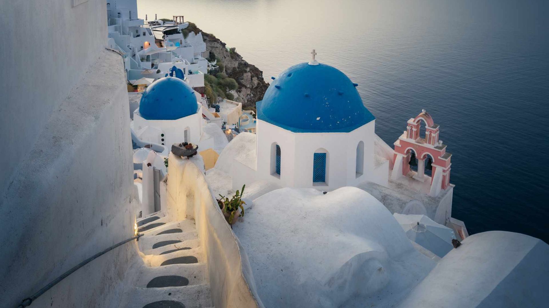 Greece mediterranean sea sea view restaurant in santorini hi-res