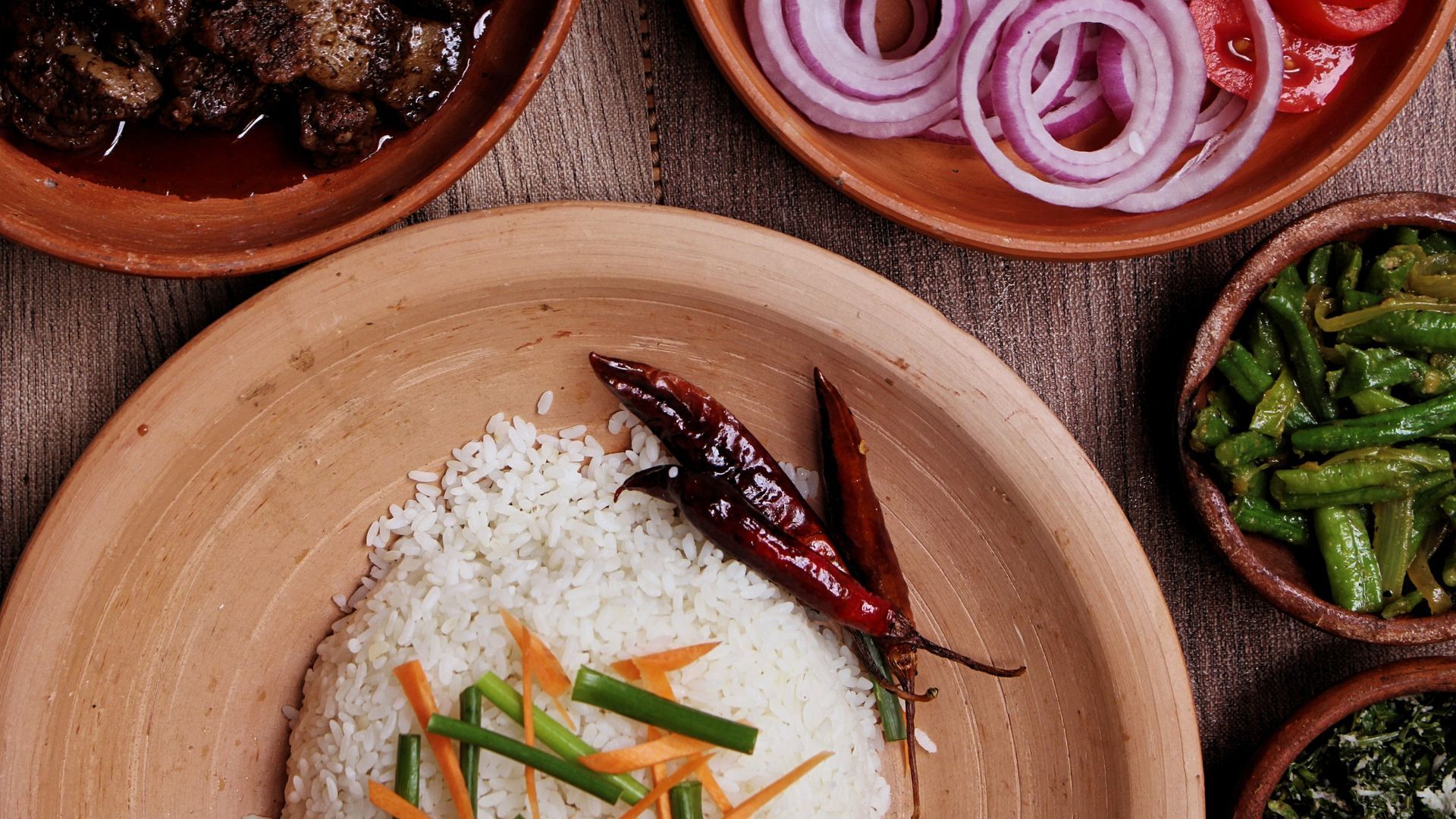 Sri Lankan rice and curry