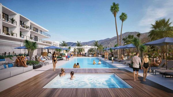 This New Hotel In Palm Springs Has Scenic Mountain Views & 3,400-Square-Foot Wine Tasting Room