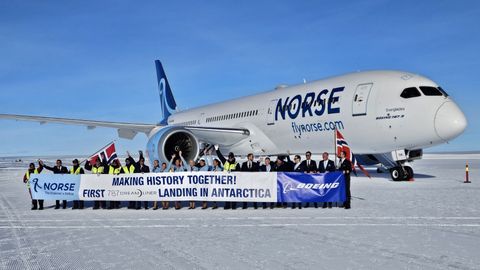 Aviation Milestone: Boeing 787 Dreamliner Touches Down On Antarctica's Blue Ice Runway