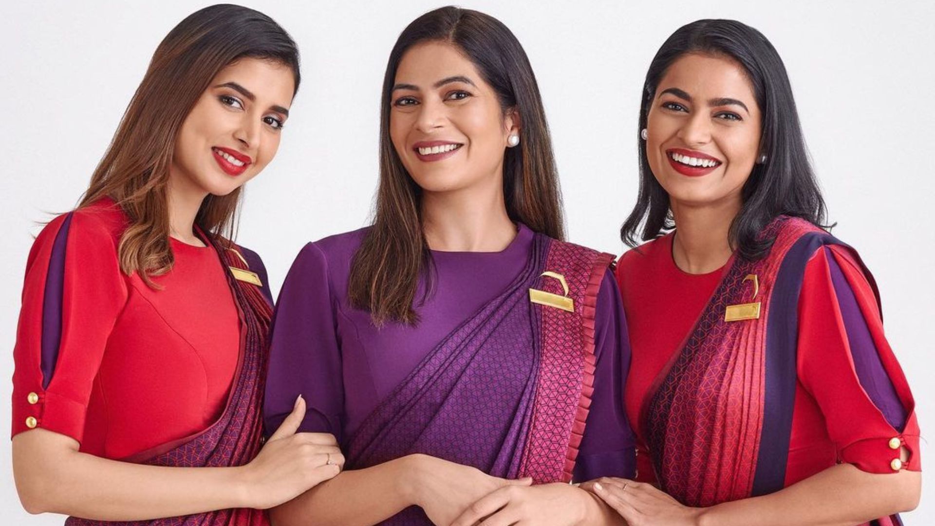 Air hostess saree style best sale