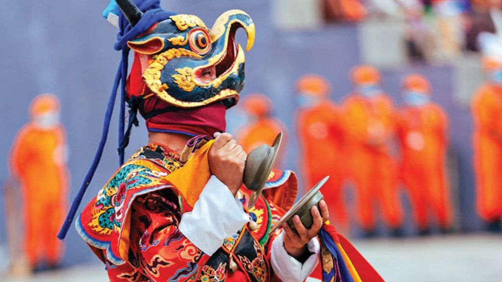     Masked dances are an integral part of the country's annual festivals.