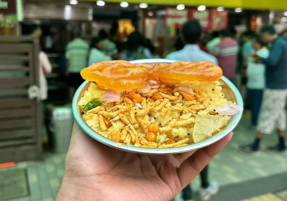 Poha and Jalebi