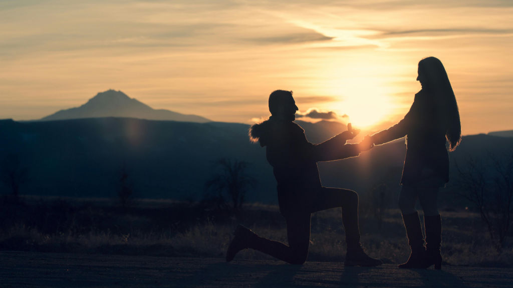 proposal in the mountains