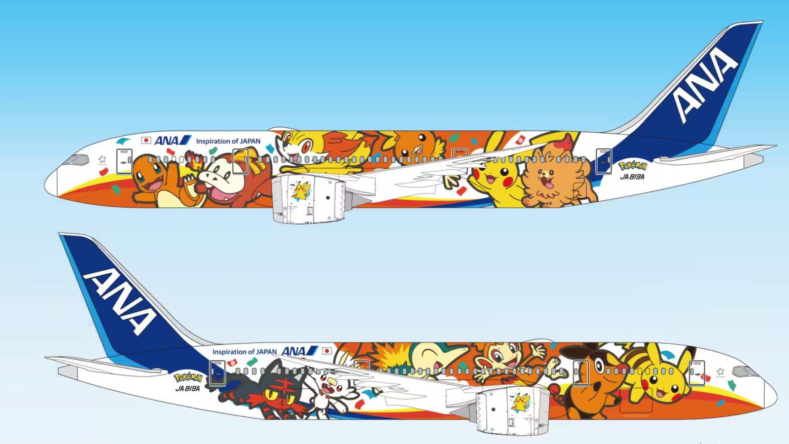 ANA Unveils Pokémon-Themed 787 Liveries For Game's 30th Anniversary