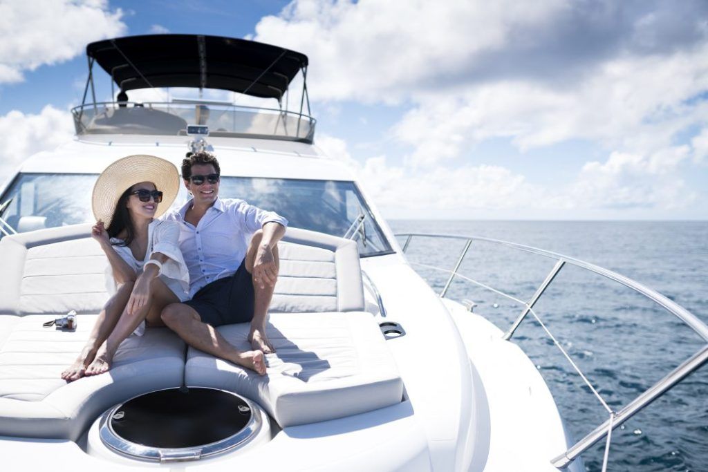 Couples on Anantara Maldives's Yatch