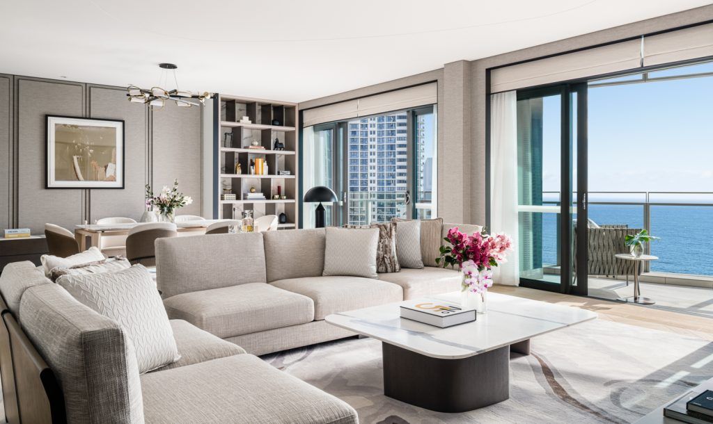 Presidential Ocean Sutie Living Room, The Langham Gold Coast