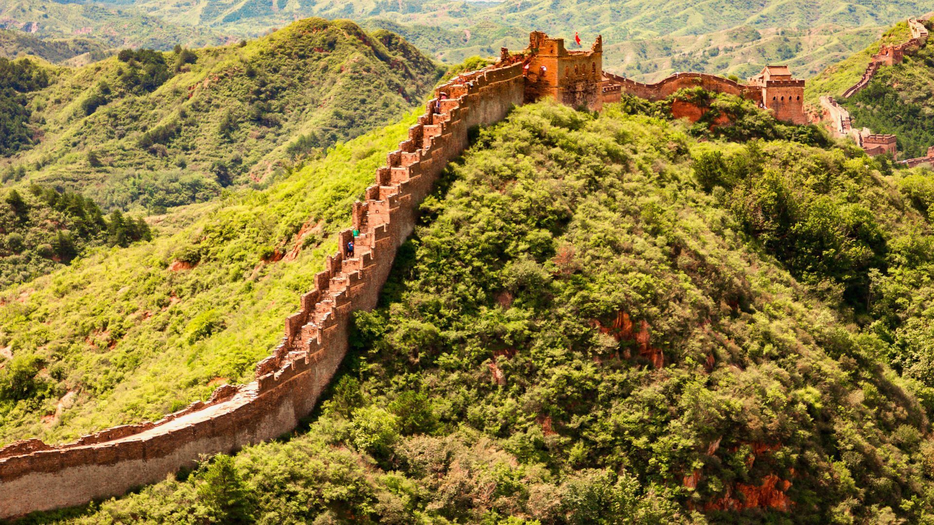 Chinese wall in the morning light - a Royalty Free Stock Photo