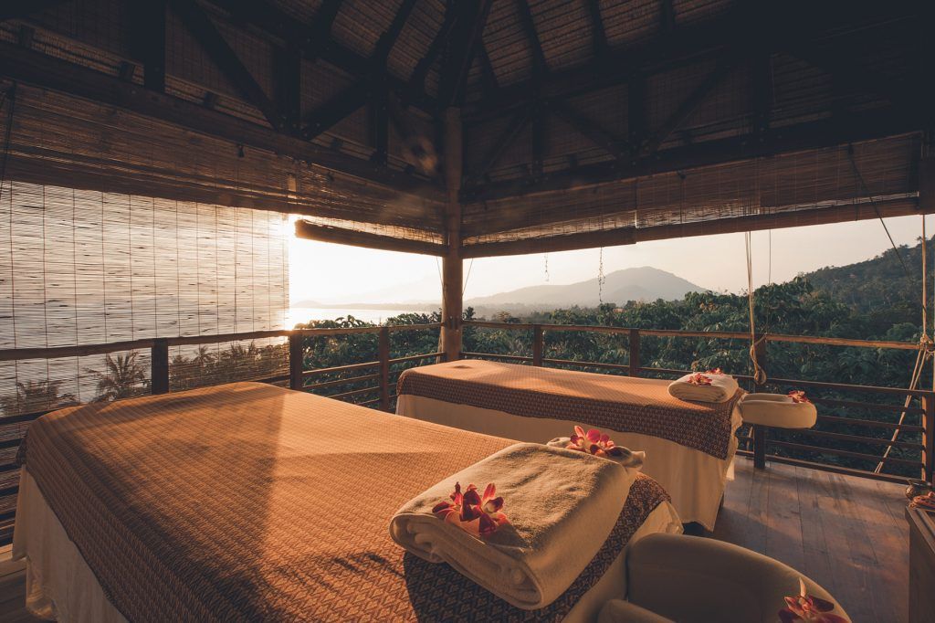 An open-air treatment room at Kamalaya
