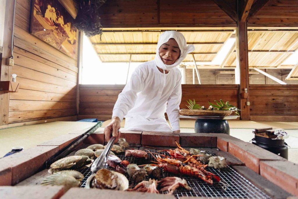 Lunch with an Ama Female Diver