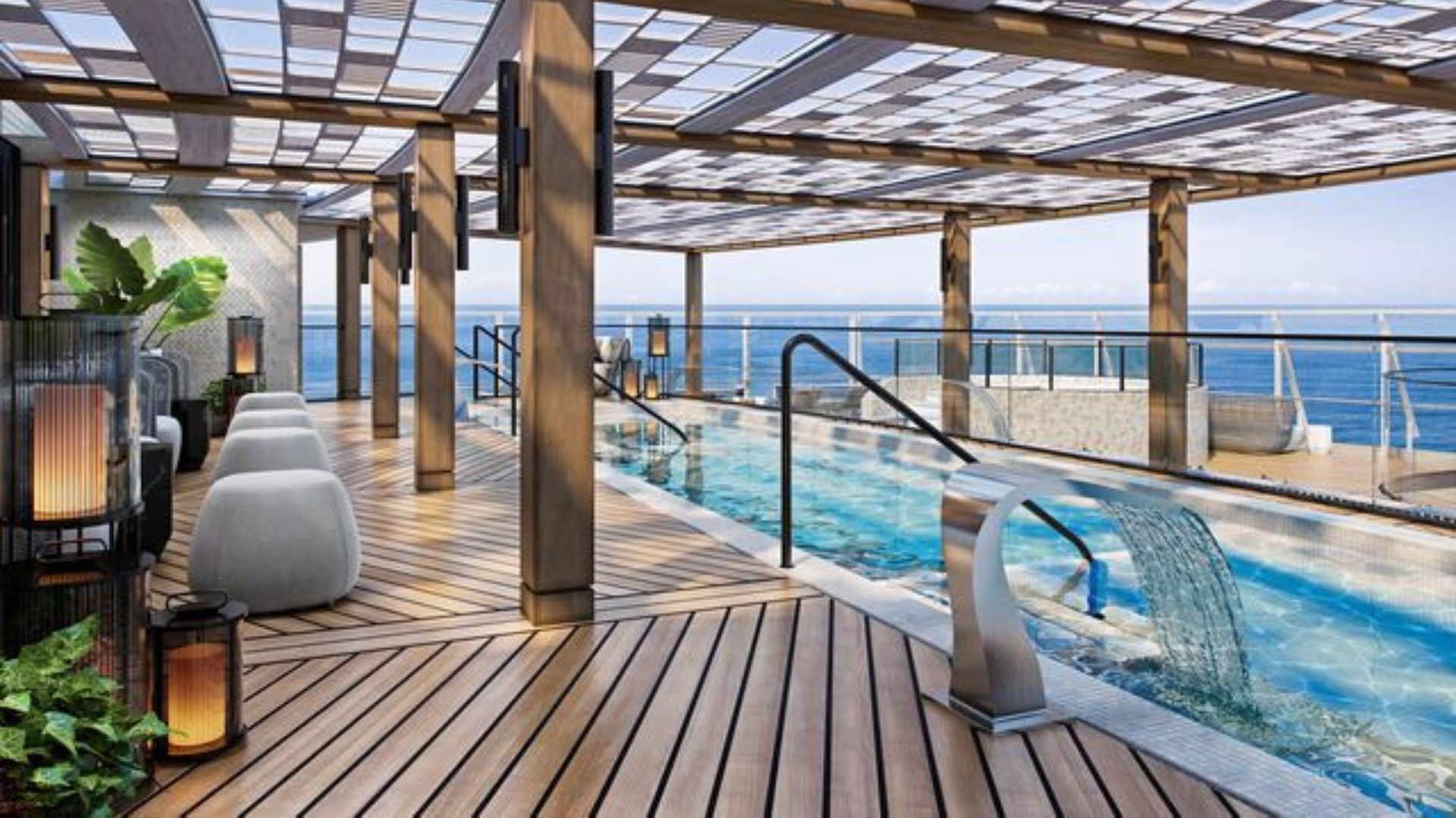 This Luxury Cruise Has A Resort-Style Pool And A Stunning Cocktail Bar