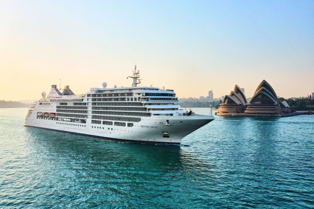 Silver Muse getting to the Sydney Harbour
