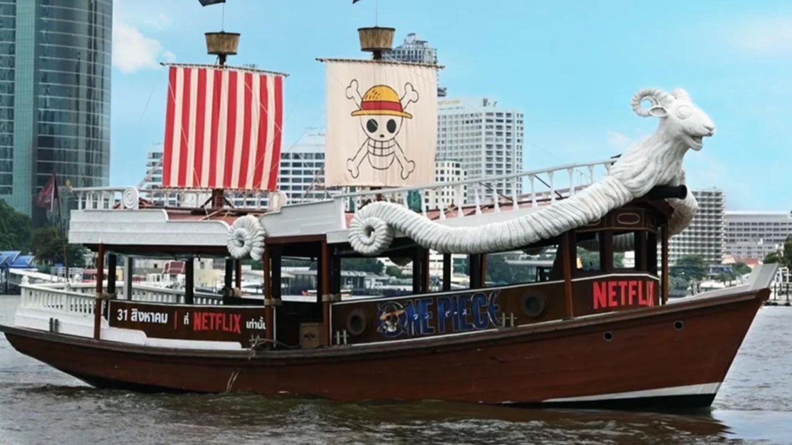 One Piece's 'Going Merry' cruises Chao Phraya this weekend