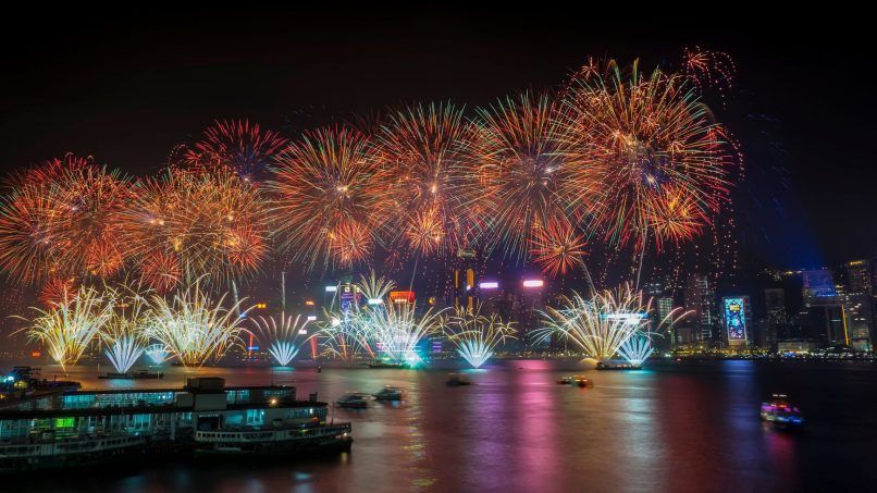 chinese new year firework hong kong 2025