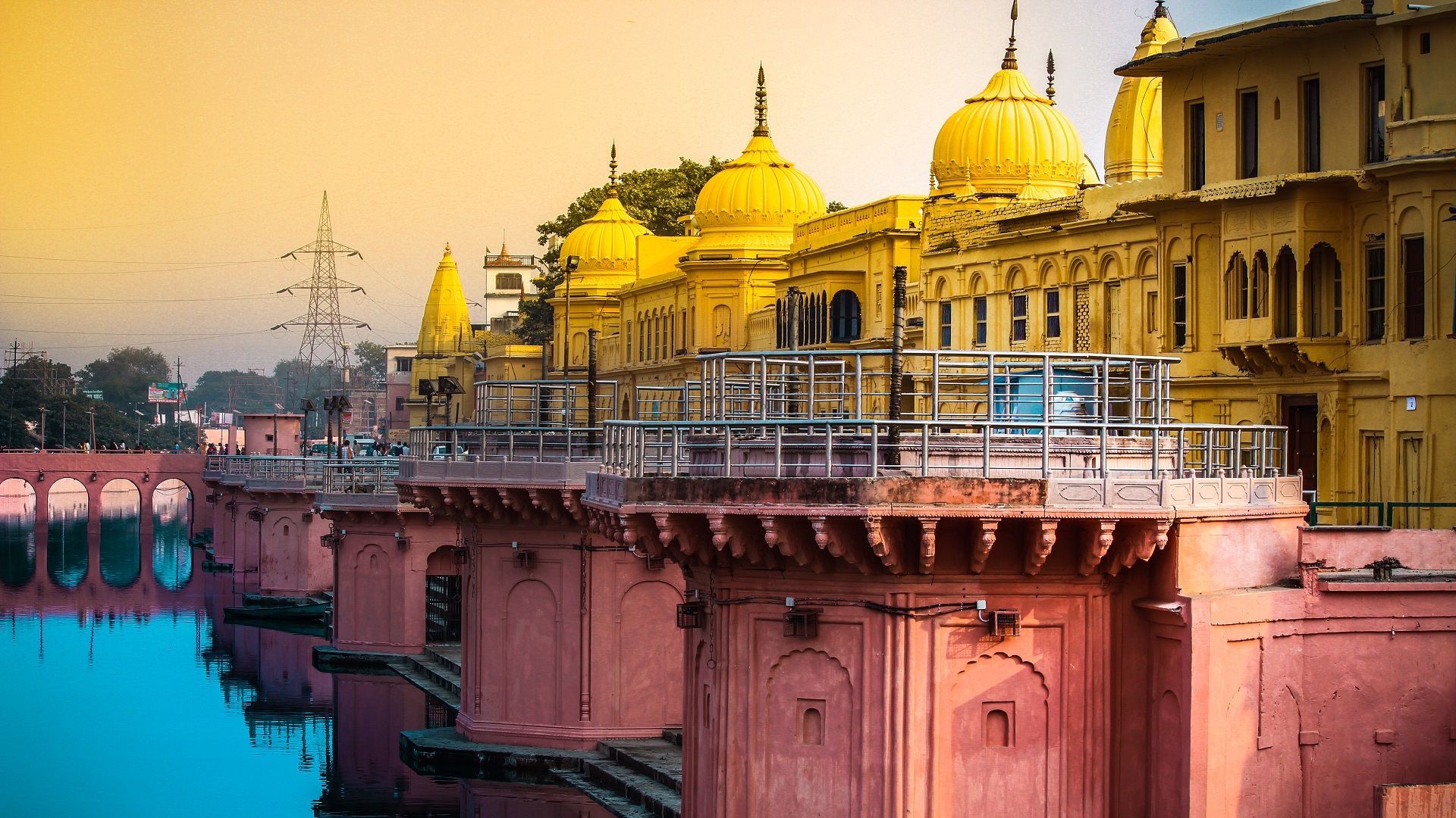 Collage of important sites in Ayodhya