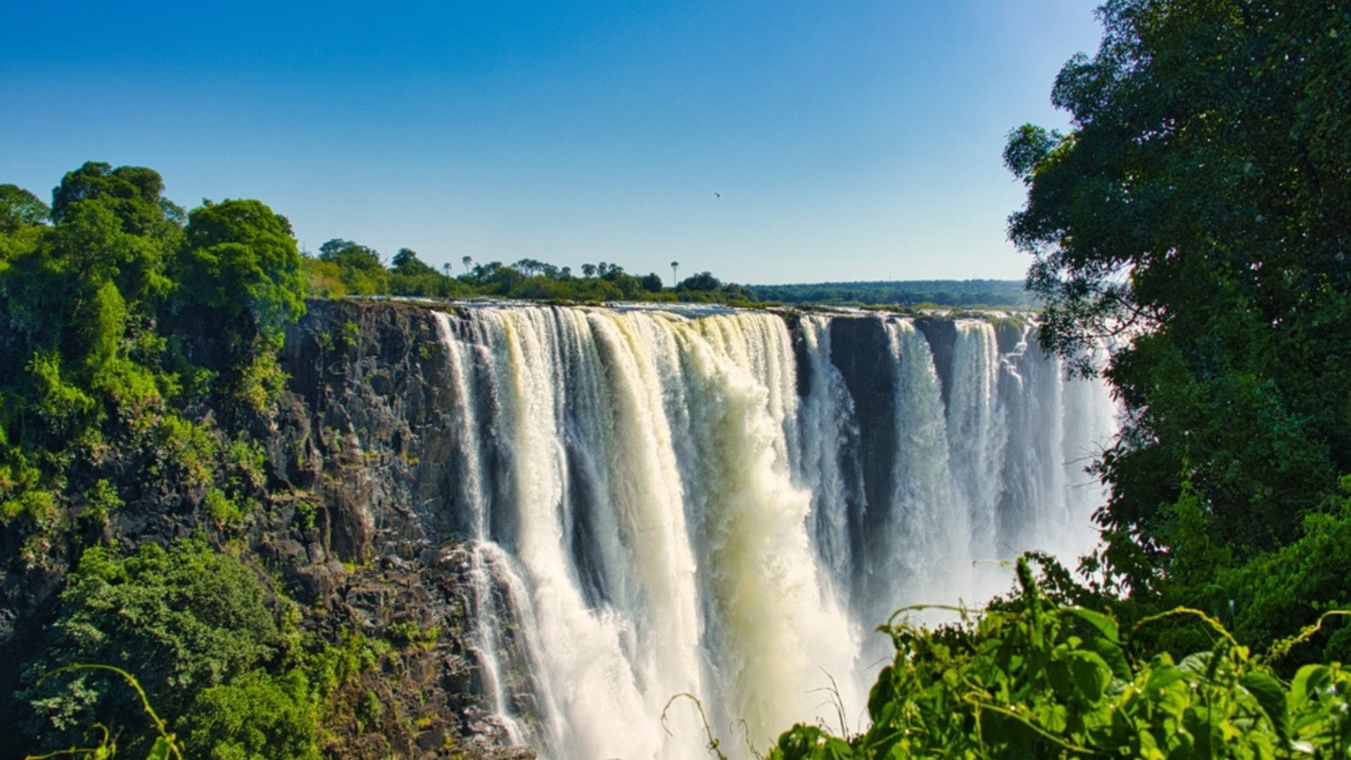 The Victoria Falls in Zimbabwe and Zambia