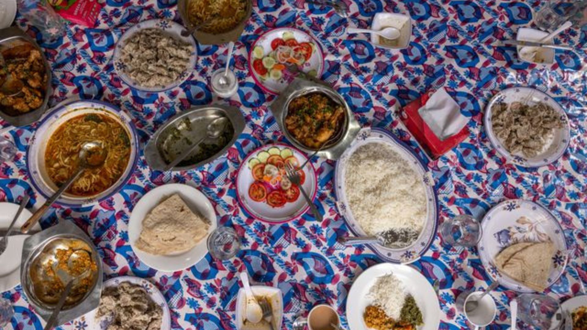 Spread of Pakistani dishes