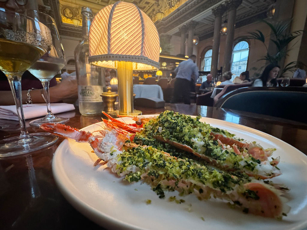 Langoustines and seaweed crumb at Gleneagles Townhouse. Photo by Chris Dwyer