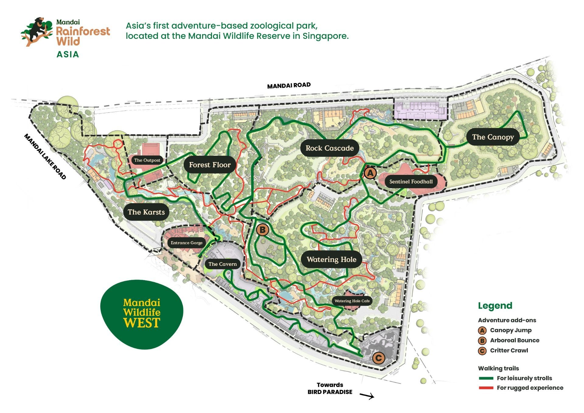 Map of Rainforest Wild Asia