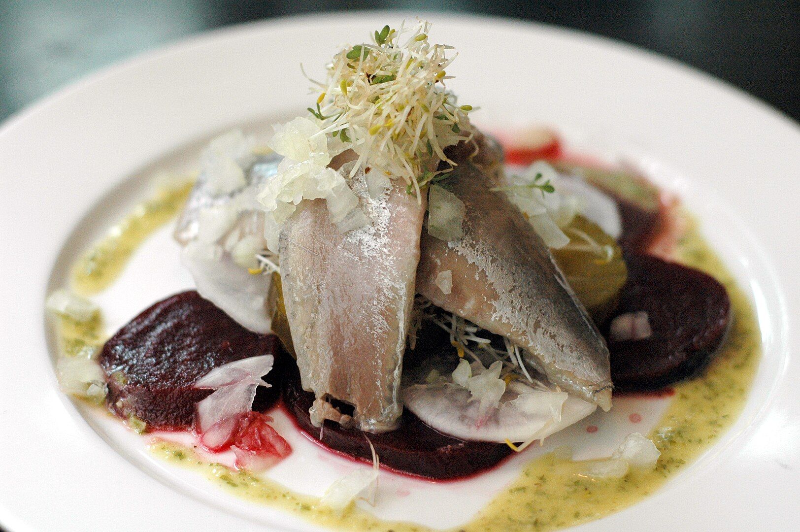 amsterdam food | A Dutch herring dish