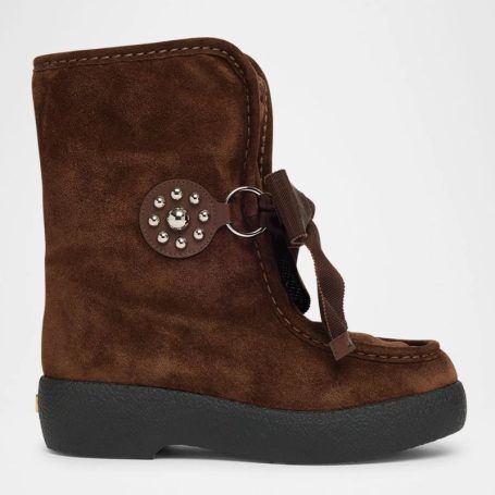 Valentino Garavani Suede Sheep Shearling Snow Booties