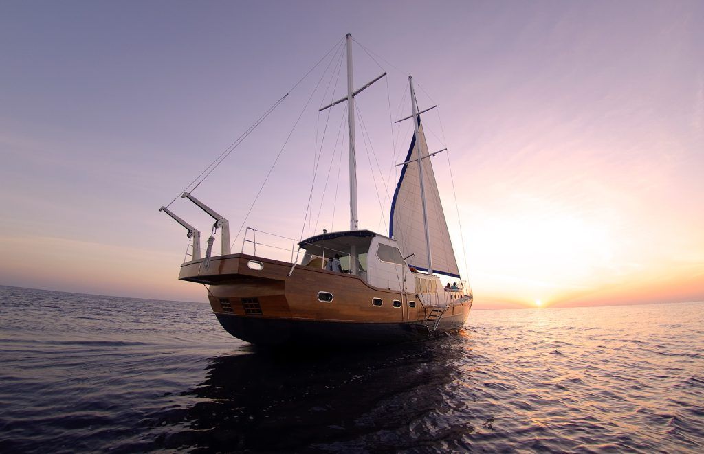 The resort’s Ocean Whisperer yacht