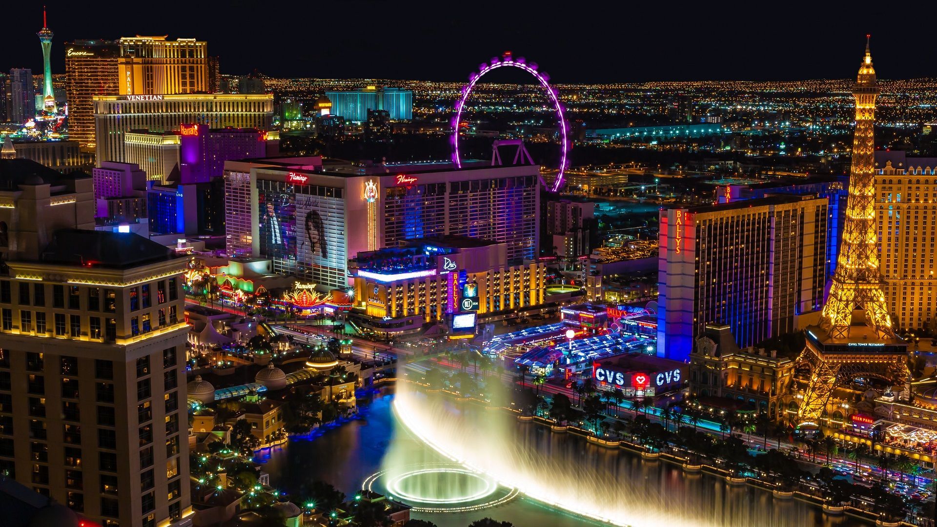 Bellagio Las Vegas Fountain Show at Night - Food Fun & Faraway Places