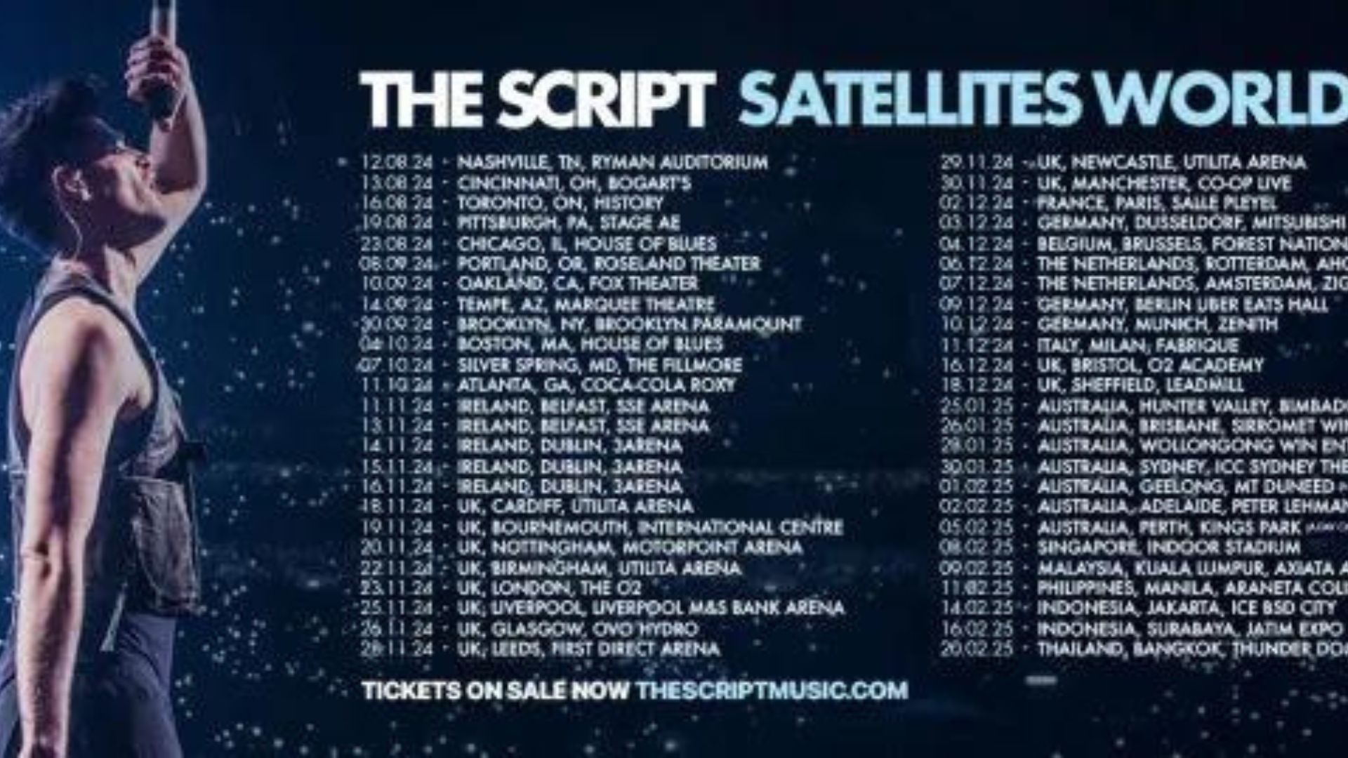 The Script 'Satellites World Tour' In Singapore 2025; Details Inside