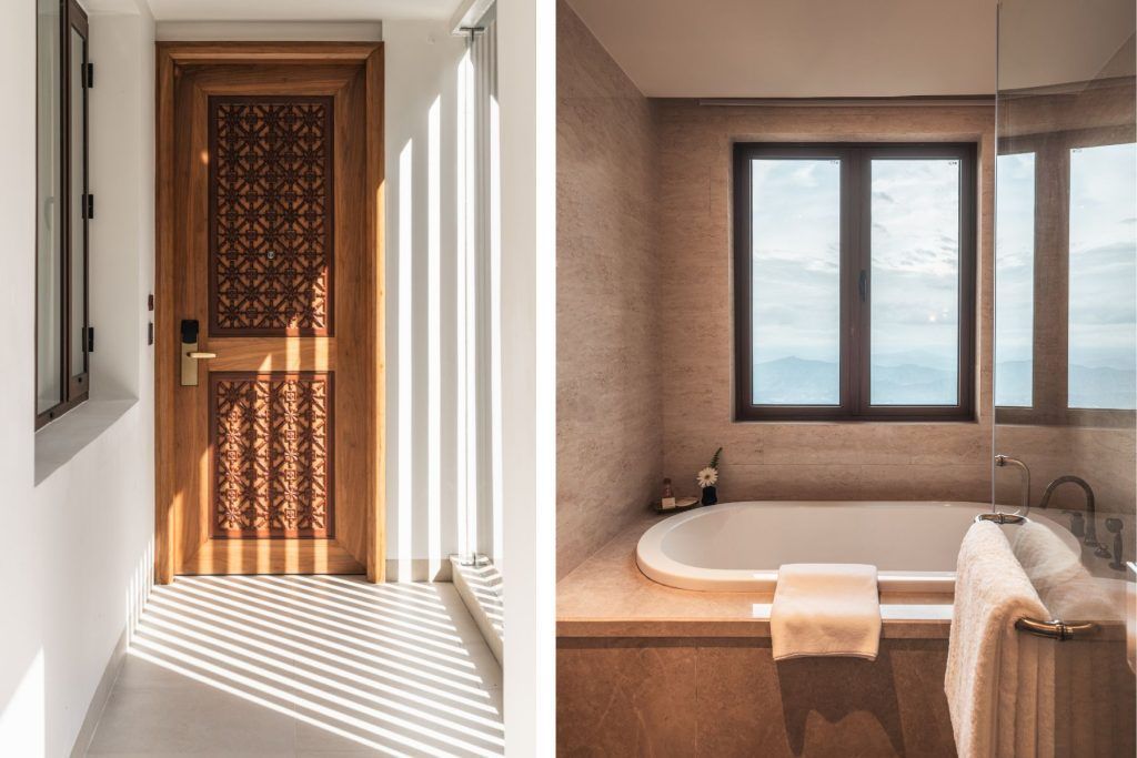 Decorated with elegant woodwork
